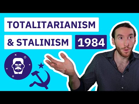 How do totalitarianism and Stalinism shape Nineteen Eighty-Four?
