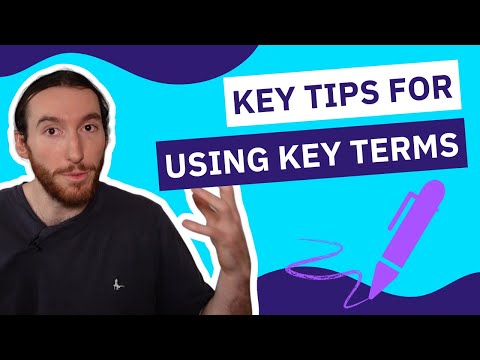 How do you use key terms in an HSC English essay?